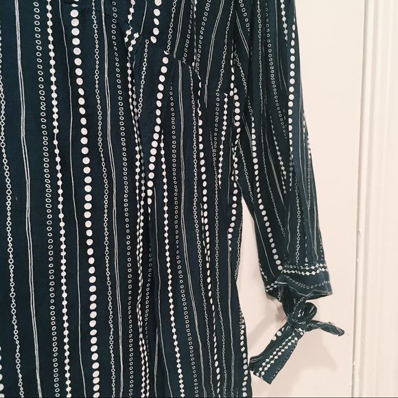 Navy Top with White Dots (3/4 Length Sleeves) - Picture 3 of 3